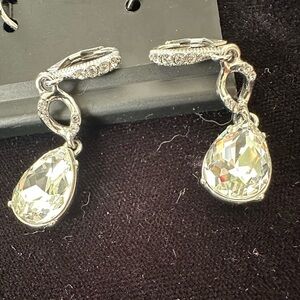 Givenchy Crystal Teardrop Dangle Earrings Bridal Wedding Jewelry